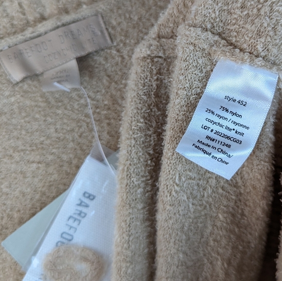 Barefoot Dreams Circle Cardigan CozyChic Lite Shawl Collar Soft Camel L/XL NWT - Picture 11 of 13
